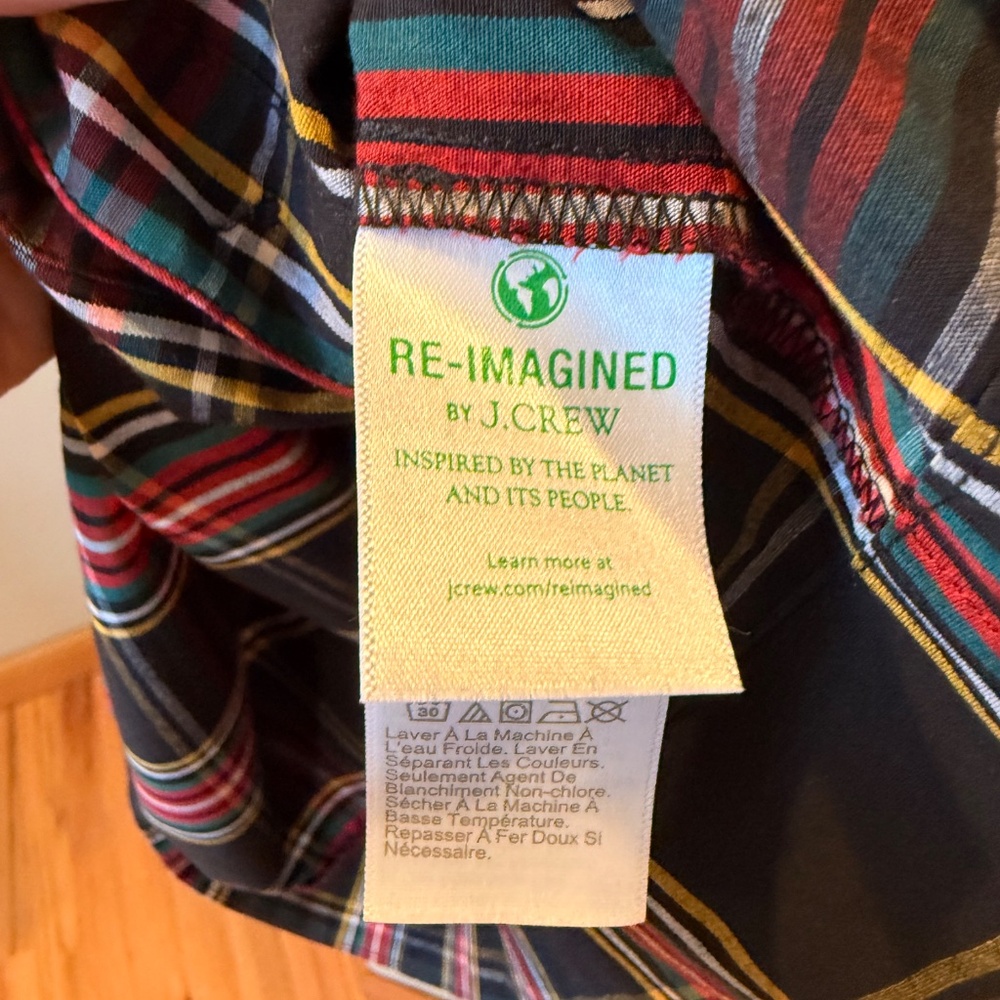 J. Crew Holiday Christmas Stewart Tartan Plaid Belted Shirtdress Size 12 - Picture 4 of 8